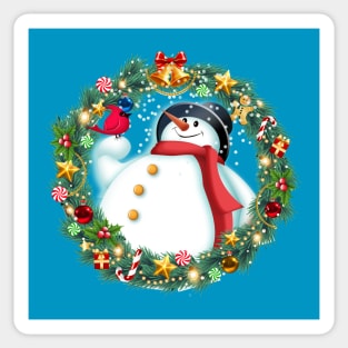 snowman and friend Sticker